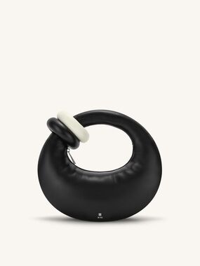 JW PEI-Black Handle Bag with Ivory Accent